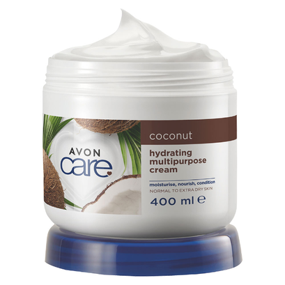 Intensywnie regenerujący krem do ciała, twarzy i rąk z olejkiem kokosowym (400 ml) - Avon Care
