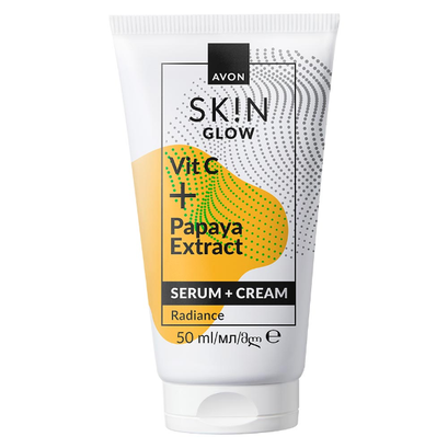 Rozświetlające serum i krem do twarzy 2 w 1
