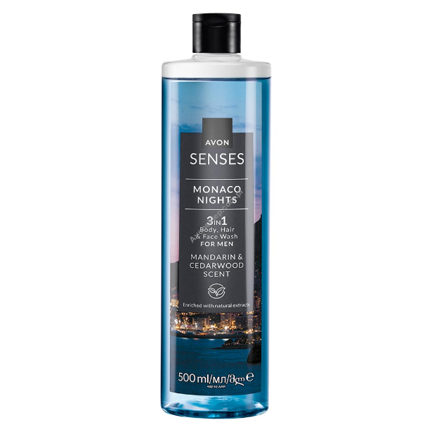 Żel do mycia ciała, twarzy i włosów dla Niego Monaco Nights 500 ml
