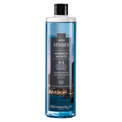 Żel do mycia ciała, twarzy i włosów dla Niego Monaco Nights 500 ml