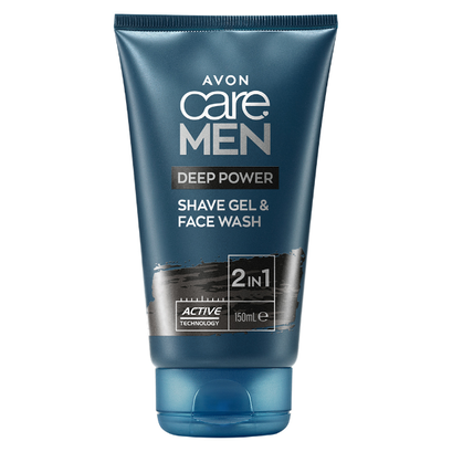 Żel do golenia i mycia twarzy 2 w 1 DEEP POWER - AVON CARE MEN 