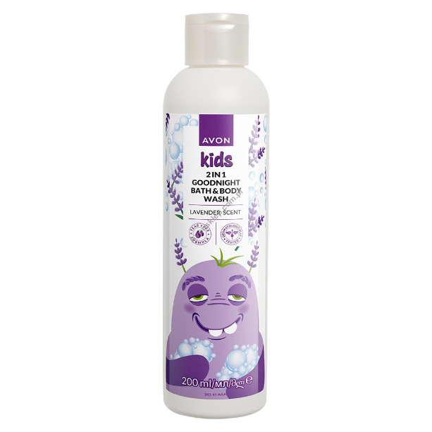 2w1 płyn do mycia ciała i kąpieli – lawenda Avon Kids – 200 ml