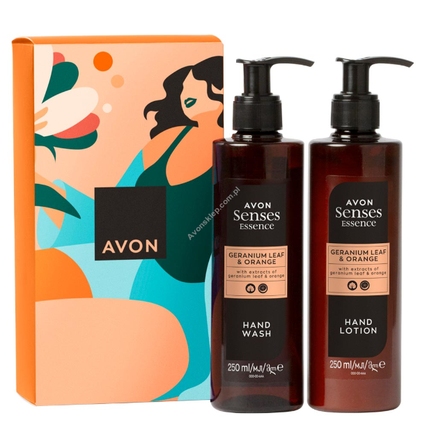 Zestaw upominkowy Liść Geranium i Pomarańcza Essence Avon